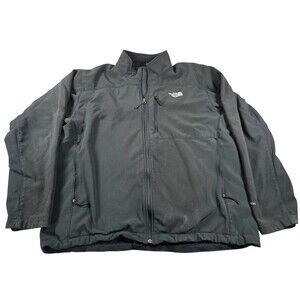 The North Face Men's XXL TNF Apex Softshell Full Zip Jacket Black